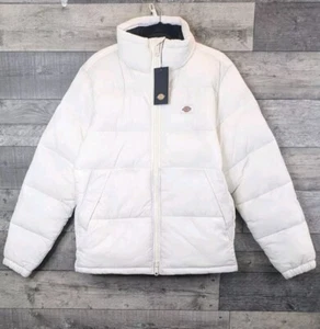 Dickies Waldenburg Puffer Jacket Womens Size Small Water Resistant Ecru Padded - Picture 1 of 24