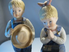 1985 Home Interiors/Homco Denim Days "Praying" # 8867 Figurine