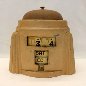 Orologio/calendario/sveglia a nastro osservatorio KAL-KLOK Art Decò anni '30 FUNZIONA - Foto 1 di 9