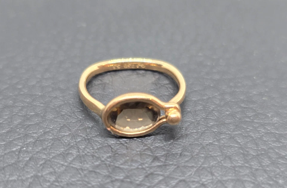 Anillo de citrino de oro amarillo de 18 quilates Dinamarca Georg Jensen "Savannah" Foto 1 de 4