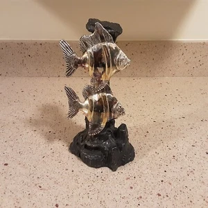 Zanfeld "Zwei Fische am Riff" .999 Silber Skulptur ~ 8,25" groß - Bild 1 von 16