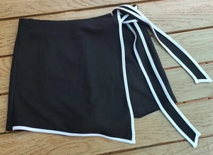 Forever 21 Black White Skort Shorts Mini Wrap Knit Womens Size S - Picture 1 of 10