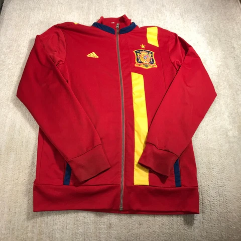Adidas Spain National Espana Soccer Jacket Small Zip Front 50-110 Track Jacket Cover
