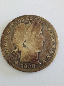 1908-O Barber Half Dollar Average Circ - Bild 1 von 2