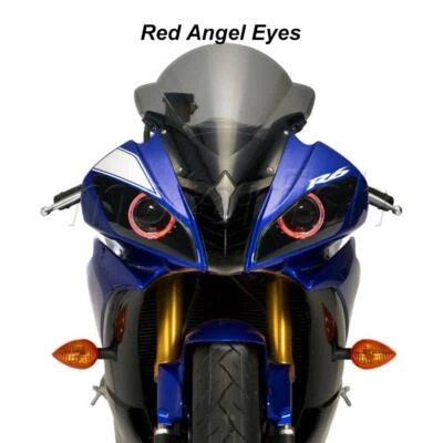 Anillos de halo rojo para faros proyectores montados para Yamaha YZF-R6 2008-2016 10 Foto 1 de 4