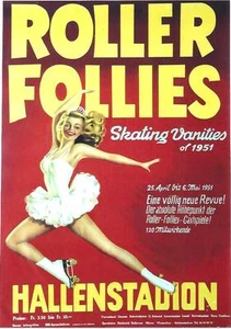 Póster original vintage AMERICAN ROLLER FOLLIES ZURICH 1951 - Imagen 1 de 1
