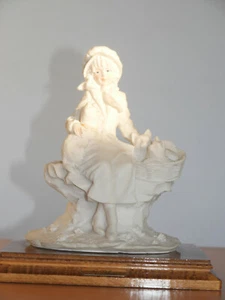 Dame mit Katzen Capodimonte Auro Belcari Figur Skulptur Italien Statue - Bild 1 von 12
