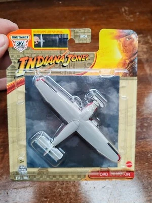 Indiana Jones Ford Tri Motor Airplane With Playmat HVM62 Matchbox Sky Busters  - Image 1 of 4