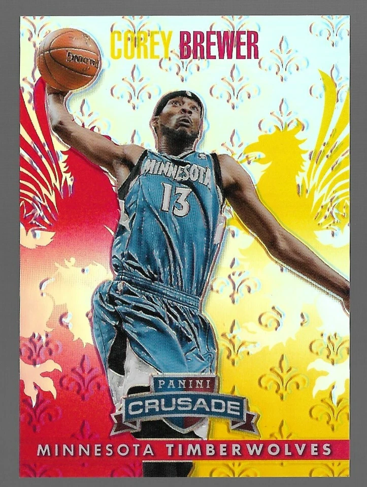 Corey Brewer 2013-14 Panini Crusade Red #46 /349 Timberwolves Parallel Insert - Image 1 of 1