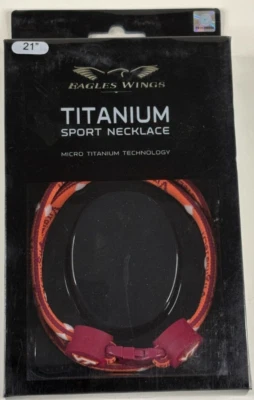 Sport Necklace Virginia Tech Hokies Eagles Wings Titanium 21" - Image 1 of 2