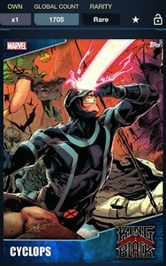 2020 Topps Marvel King In Black Cyclops Volume 1 - Scheda digitale roster blu - Foto 1 di 1