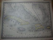 CENTRAL AMERICA Vintage Rand McNally MAP other side CUBA&SAN DOMINGO 