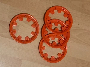 Anelli cerchi in nylon MadMax ad alta resistenza (4 pz) esterni arancione HPI Baja, Losi 5ive-T - Foto 1 di 1