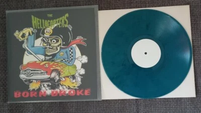 THE HELLACOPTERS Born Broke Live Sweden 2000 Bootleg Blue Marbled Vinyl  - Bild 1 von 4