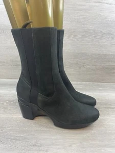 Cole Haan Air Sara D29420 Damen Stiefel Kurz PullOn Keilabsatz Leder 11B Schwarz - Bild 1 von 12