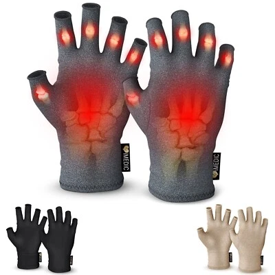 IMEDIC Anti Arthritis Gloves Compression Fingerless Support Hand Rheumatoid Pain Relief