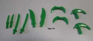 Lego 37341 Ninjago Weapon Pack Hooks Knives and Swords Armes Green Vert New A2 - Foto 1 di 1