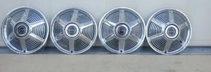 1965 65 Ford Mustang Hubcap Wheel Cover Center Cap Antique Vintage Set of 4 - Picture 1 of 10