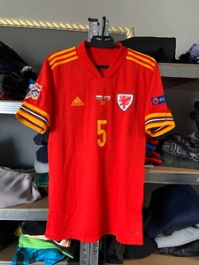 Camiseta Gales Match Worn #5 Cabango 14.10.20 Gem666 talla L para hombre - Imagen 1 de 10