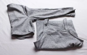 Trixxi Girls Natalia Cropped Cardigan + Plaid Shirt Set AP2 Grey Large - Picture 1 of 8