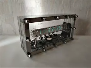 Nixie clock Ice tube IV-18 VFD holiday gifts vintage steampunk watch desk clock - Picture 1 of 11