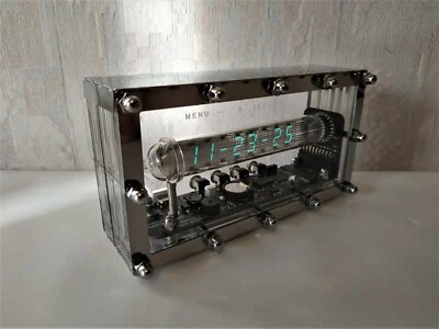 Nixie clock Ice tube IV-18 VFD holiday gifts vintage steampunk watch desk clock - Image 1 of 4