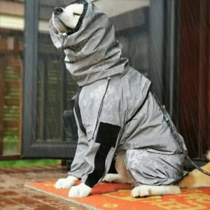 Waterproof Large Dog Raincoat Dog Jumpsuit Medium Large Dog - Picture 1 of 15