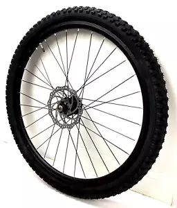 27.5" Bicycle Front Disc Wheel Black Alloy with 2.30" Tire Mountain Bike #L22 - Picture 1 of 3