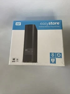 Western Digital Easystore 8TB Externe HDD Versiegelte Festplatte PC & MAC Desktop Backup - Bild 1 von 4
