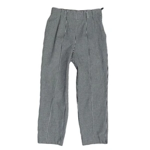 ESCADA Pantaloni Crop High Rise Donna 38 Nero Bianco Gingham Plaid Preppy Academia - Foto 1 di 13