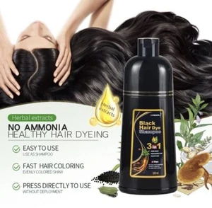 Hair Dye Shampoo 3 in 1 Hair Shampoo Instant Hair Dye Herbal Ingredients Gift US - Picture 1 of 26