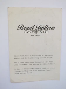 Vintage - Tobacco Advertising - Box Lid Picture - Brazil Trüllerie - Havilla - Picture 1 of 5