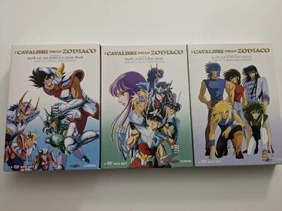 I CAVALIERI DELLO ZODIACO 20 DVD SERIE COMPLETA 3 BOX NETTUNO ASGARD DODICI CASE - Immagine 1 di 4