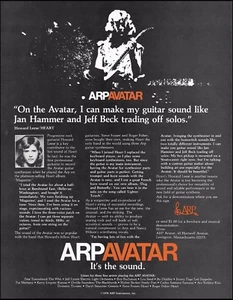 Howard Leese (Heart band) 1978 ARP Avatar guitarra sintetizador 8 x 11 impresión de anuncio - Imagen 1 de 3
