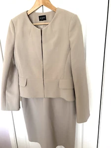 Hobbs 2-Piece Dress & Jacket Suit Beige Size UK 16 ? - Picture 1 of 11