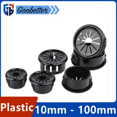 10mm - 100mm Plastic Grommet PC Computer Desk Table Cable Tidy Wire Hole Cover - Image 1 of 4