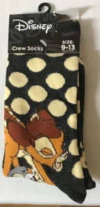 NEU Disney Bambi grau Polyester CREW SOCKEN Größe 9-13 - Bild 1 von 2
