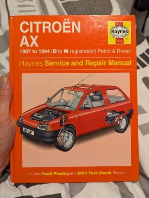 Citroen AX (Petrol & Diesel) 1987-1994 Haynes Workshop Manual - Image 1 of 4