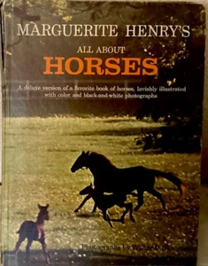 Vintage Marguerite Henry's All About Horses 1967 Illustrated Hardcover Book - Picture 1 of 3