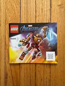 Lego Marvel Super Heroes Iron Man Mech Armor (76203) Instruction Booklet Only - Picture 1 of 1