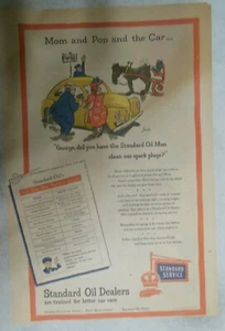 Standard Oil Ad by Lichty: Standard Oil Service from 1940's Size: 11 x 15 inches - Picture 1 of 1