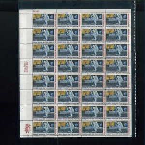 Sello postal correo aéreo aterrizaje lunar Apolo 11 de Estados Unidos 10¢ #C76 hoja completa - Imagen 1 de 1