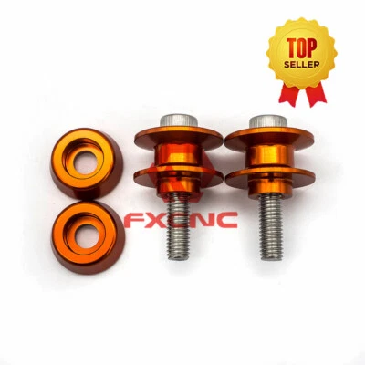 Carretes deslizantes basculantes M6 de 6 mm aptos para APRILIA YAMAHA VMAX todo el año universal naranja Foto 1 de 4