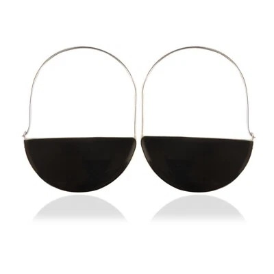 Amazing Black Onyx Chic Hoop Handmade Earring Wonderful Black Onyx Earrings - Image 1 of 2