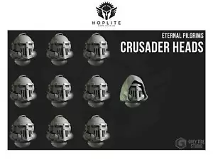 Crusader Heads "C" (x10) | Grey Tide Studios | Eternal Pilgrims | Par de conversión - Imagen 1 de 10
