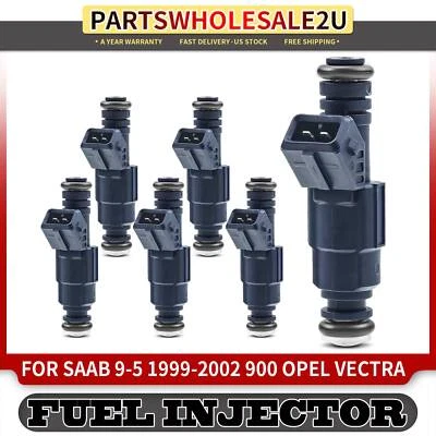 Juego de 6 inyectores de combustible para Cadillac Catera 3.0L Saab 9-5 9000 3.0L 900 2.5L DOHC Foto 1 de 4
