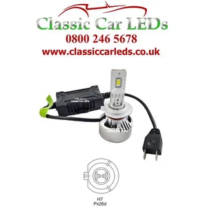 Pair of LED Headlight Bulbs H7 5000 Lumen Main Dipped GLB477 Cool or Warm White - Picture 1 of 2