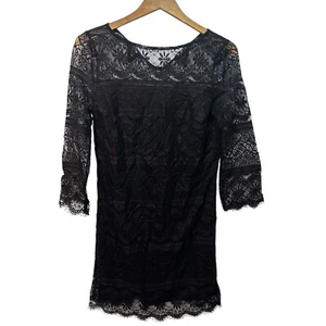 Max Studio Dress Women's Small Black Lace Goth Witchy Whimsigoth - Picture 1 of 9