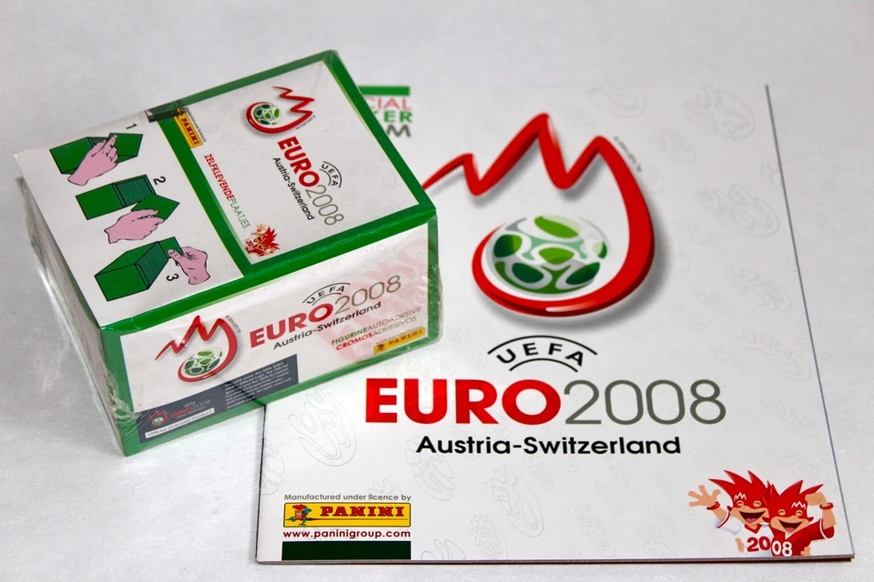 Panini UEFA – 1 X Pantalla Box Verde Sellado / Caja Orig. Raro Shiny + Álbum - Imagen 1 de 1