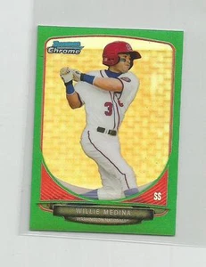 2013 Bowman Cromo WILLIE MEDINA Mini Rifrattore Verde 19/75 - Foto 1 di 1